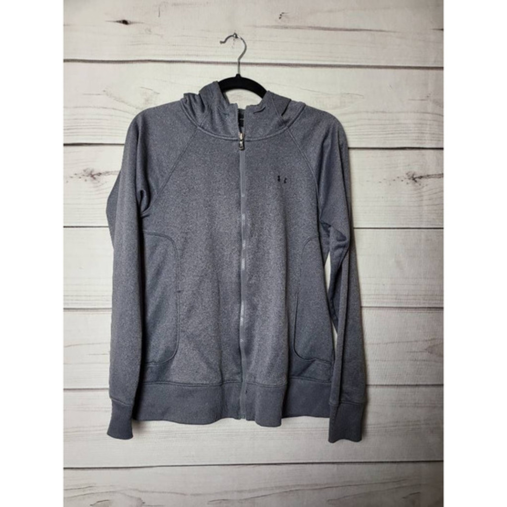 Under Armour Womens Hoodie Sweatshirt‎ Gray Heathered Semi Fitted Long Sleeve M